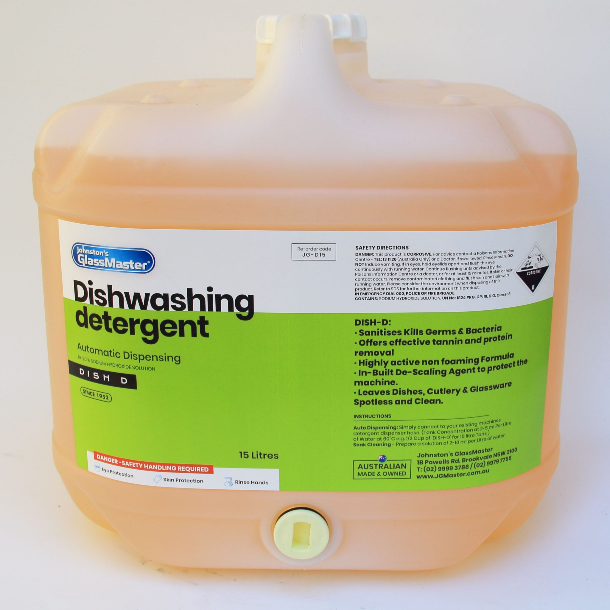 DishD Machine Detergent Johnston's Glassmaster